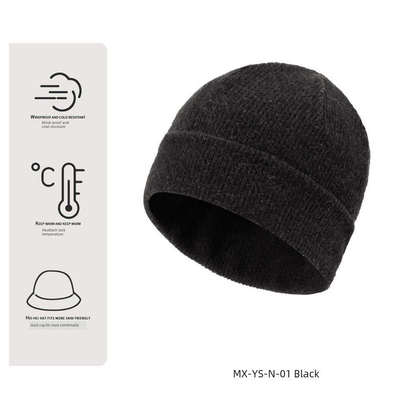 

Knitting Outdoor Sports Ruidong Ski Stuffed Hat Heattech Winter Neck Warmer Cycling. Pile Heap Cap Integrated Windproof MX-YS-N-01 Black All yards
