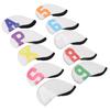 10pcs Golf Iron Head Cover with Large Color Number Waterproof Neoprene Golf Iron Club Headcover Set White