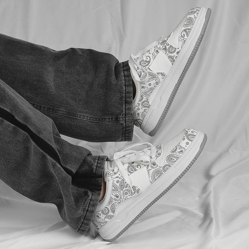 Nowe buty na deskorolkę z owoców nerkowca, buty białe w stylu hongkońskim, buty niskie, duży rozmiar, modne buty 39-47