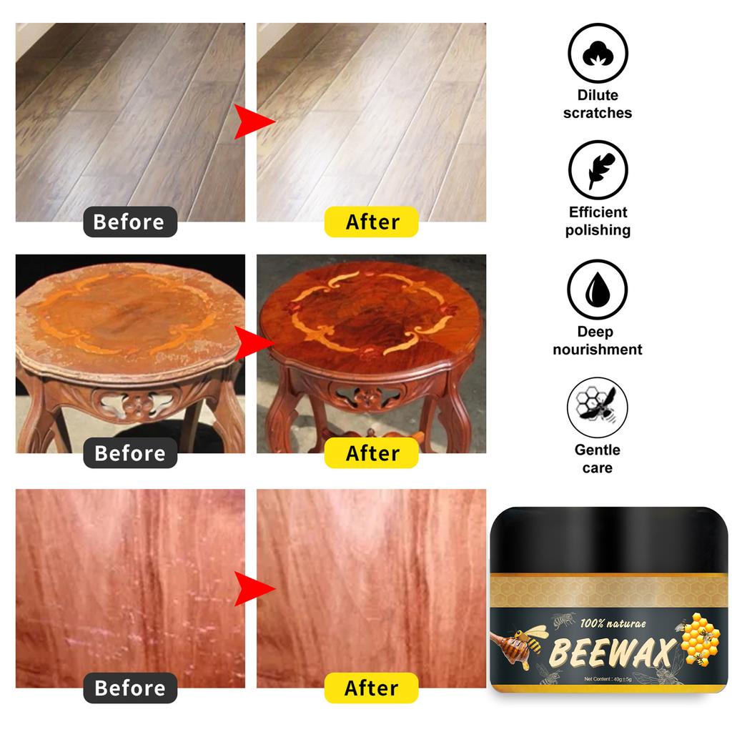 Dosenförmiger Holzmöbelreiniger Polierwachs Heim Möbelpflege Wasserdicht Polieren Bienenwachs Für Boden, Tisch, Stuhl, Schrank