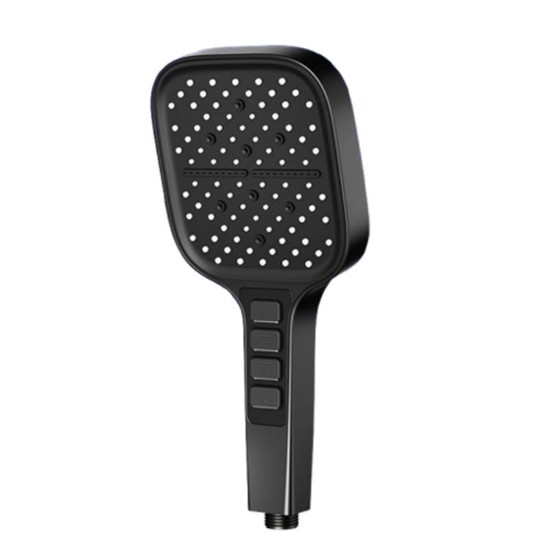 

Большая душевая лейка 7 режимов Регулируемая душевая лейка Ванная комната Высоконапорный водосберегающий смеситель для душа Насадки Аксессуары для ванной комнаты чёрный