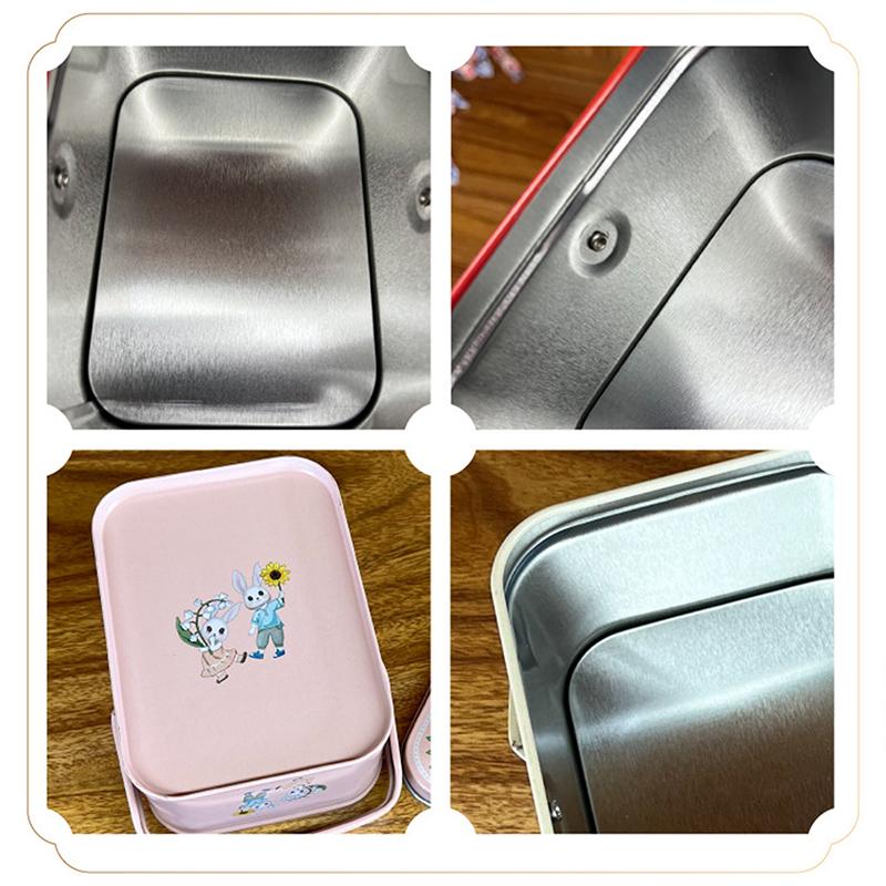 1 st Vintage Liten Resväska Förvaringsburk Metall Godisask Presentask Kexpresentask Diverse Förvaringsburkar