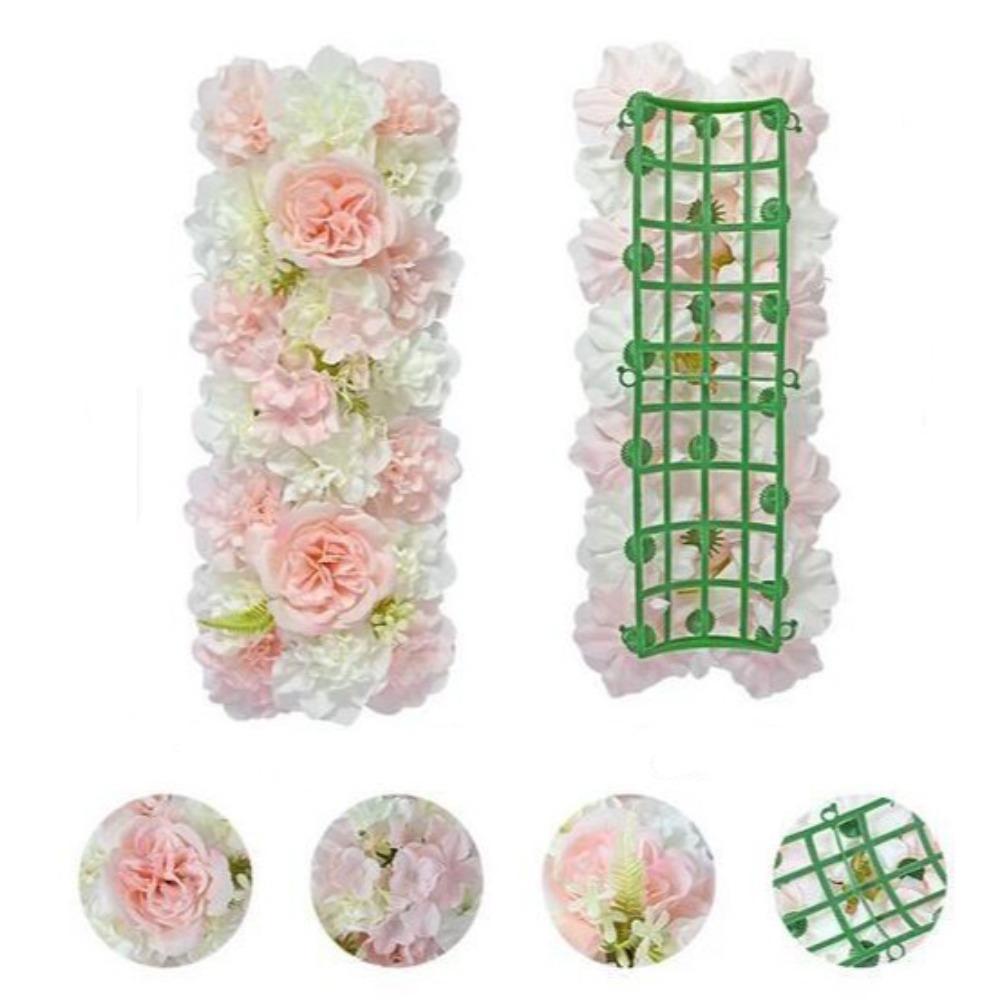 Artificial Rose Flower Panel Shower Decoration Table Arrangement Wedding Wall Background Decor Arc Flower Row Party Supplies