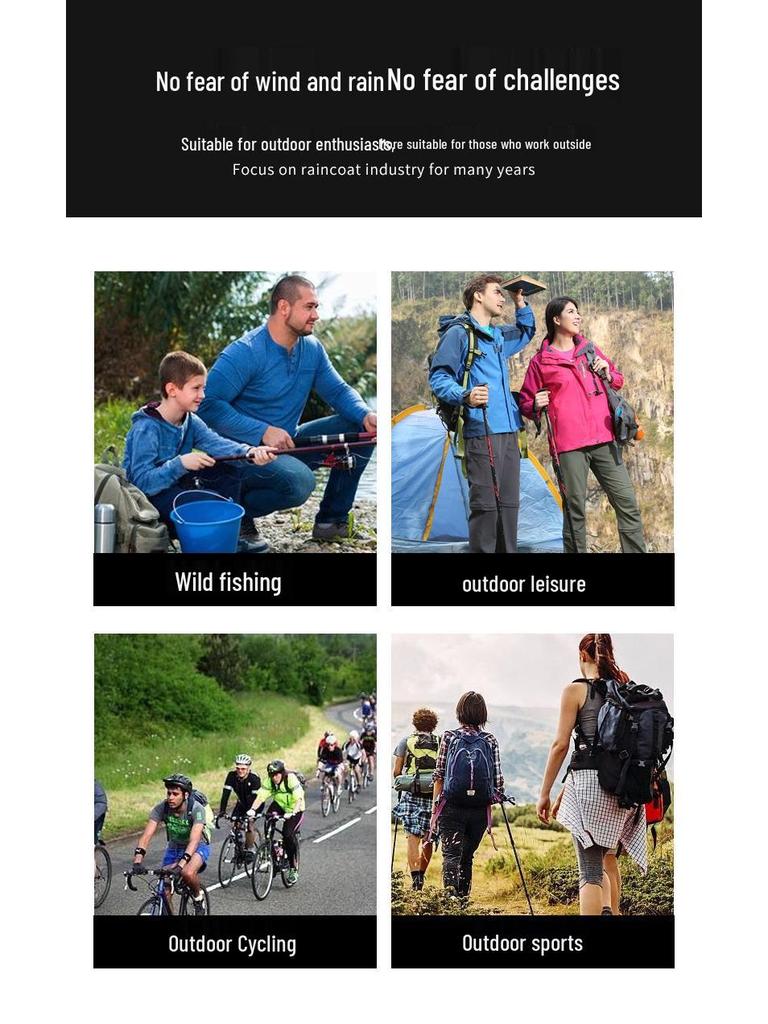 Reflective Raincoat Set for Traffic Duty, Road Administration, and Motorcycle Cycling