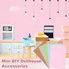 uxcell 12-Piece Miniature Dollhouse Wallpaper, Silk Pattern Adhesive PVC Floor & Wall Decor for Dollhouses, Sand Tables, and Models, 30x20cm (Sky