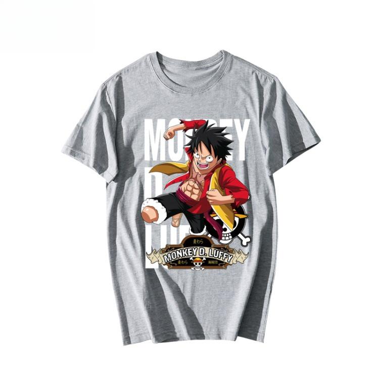 One Piece Printed Shortsleeved Tshirt Pure Cotton Mens Luffy and One Piece Collaboration Clothes Solon Kaido