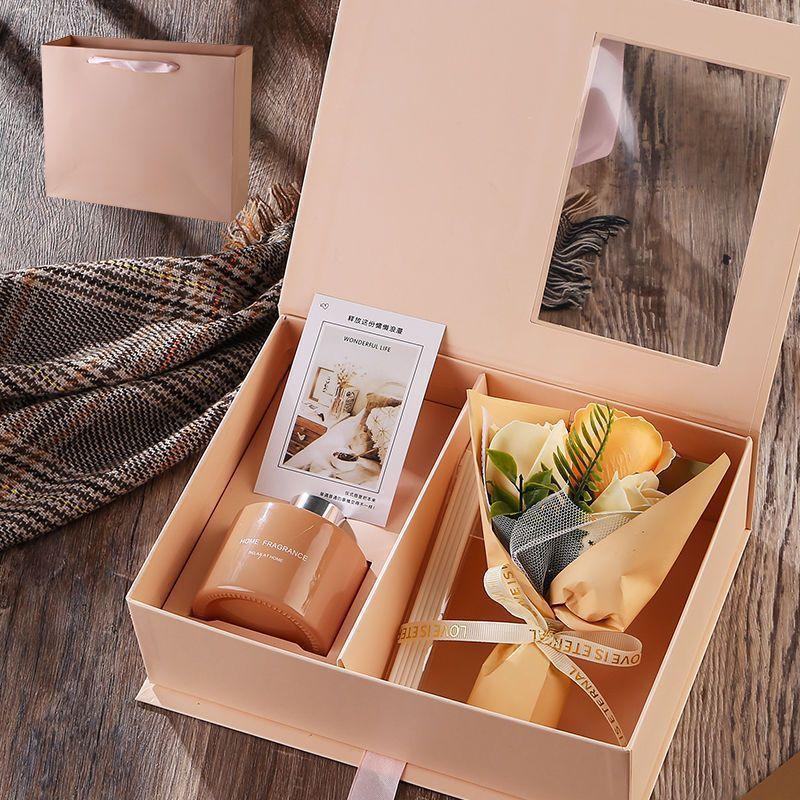 Premium Aromatherapy Diffuser Artificial Flower Gift Set Long Lasting Scent For Birthday Valentines Mothers Day Home Decor