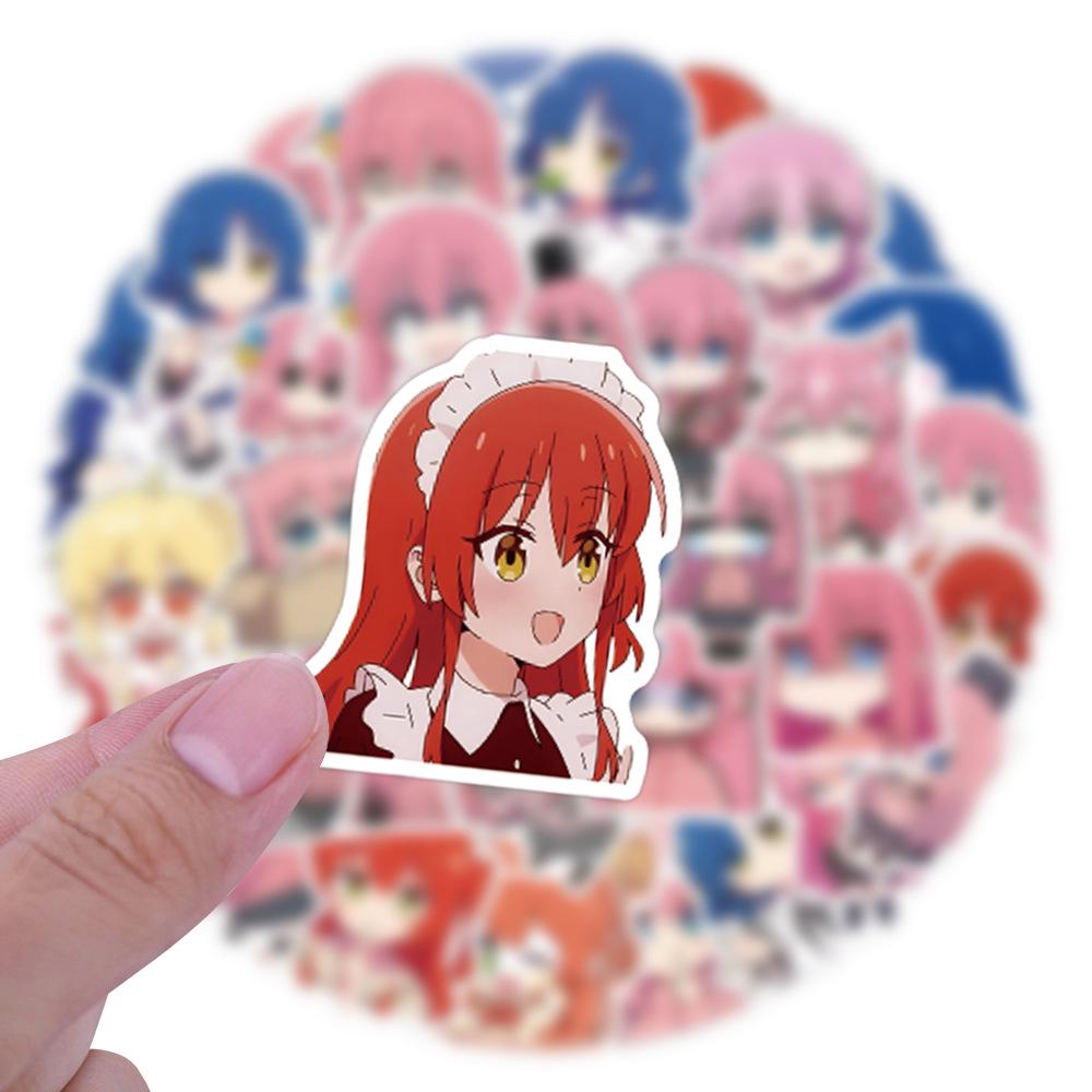 55 Sheets Anime Rock Theme DIY Journal Stickers for Notebooks
