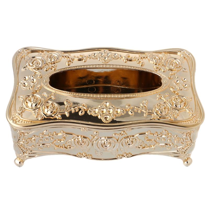 Luxury Kitchen Tissue Storage Box European-style Acrylic Tissue Box Handkerchief Tissue Holder Household Storage Supplies