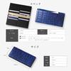 CLW Crocodile Leather Works Thin-Dipped Long Wallet (Billfold) in Indigo Dyed Blue Crocodile Leather, Made in Japan, Men's Ultra-Thin, Slim-Dipped