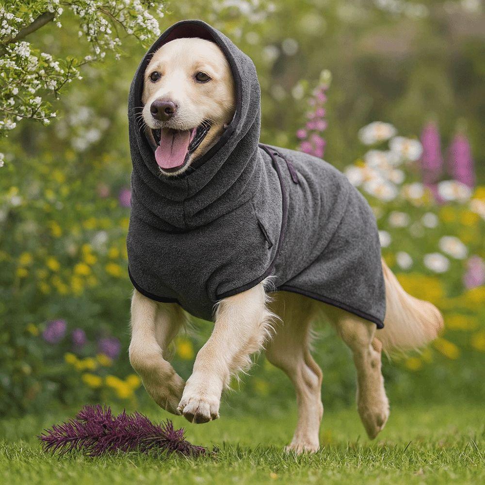 Skin-friendly Velvet Dog Calming Jacket Solid Color Windproof Pet Hoodies Thickened Warm Dog Soothing Clothes Universal Pets