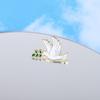 Peace Pigeon With Tree Leave Enamel Pin Brooch Cartoons Badge For Case Bags Jeans Hoodies Denim Lapel Pin Jewelry Unisex Gift