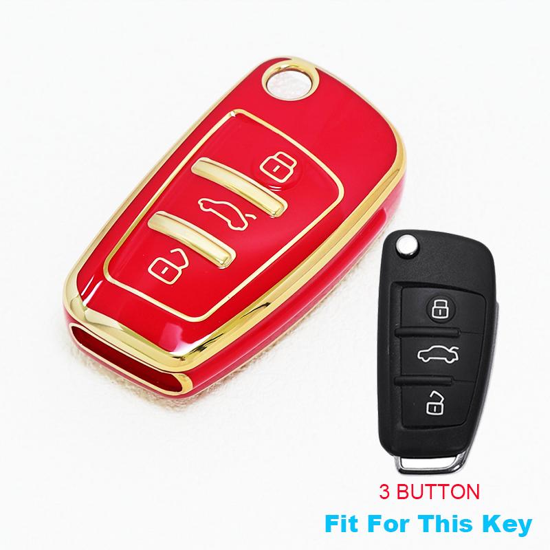 Fashion TPU For Q5 A6 S6 A7 C6 R8 A1 A3 Q3 A4 A5 B6 B7 B8 8P 8V 8L TT RS Sline Auto Keyless Protector Car Key Case Cover