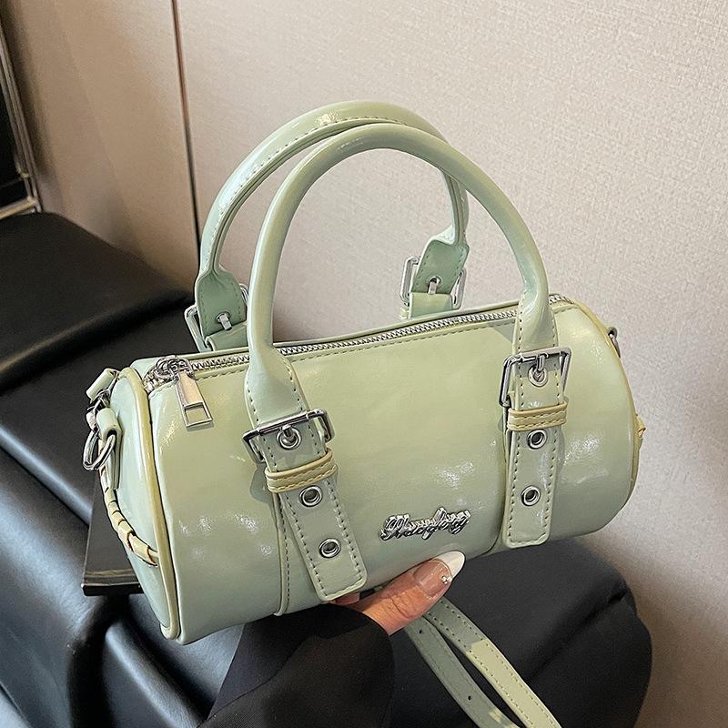 Trend niche design personalized Spice Girl style portable cylinder bag Korean commuter versatile foreign style messenger women's bag
