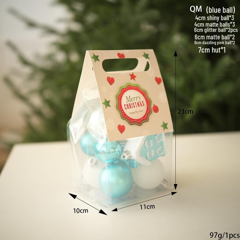 Christmas Tree Ornament Set: Nine Painted Macaron Candy Color Irregular Balls