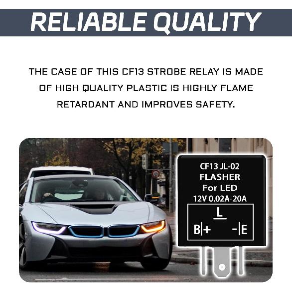 CF13 EP34 Electronic Flasher Relay, 3-Pin 12V Flasher Relay for LED Turn Signal, Blinker Relays for Fix Hazard Warn Hyper Blink Flash, Fit Car SUV