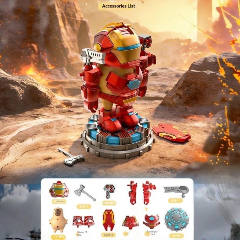 Capybara Super-héros Dessin Animé Original Figurine d'Action Figurine d'Action Articulée Armes Amovibles Jouets DIY Cadeaux pour Garçons Adultes
