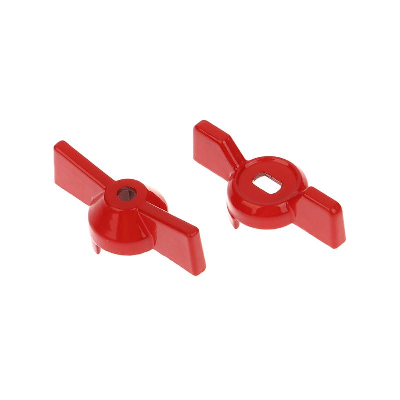 2Pcs Aluminum Handle Valve Handle Ball Valve Handle Wrench Red Butterfly Handle Accessories