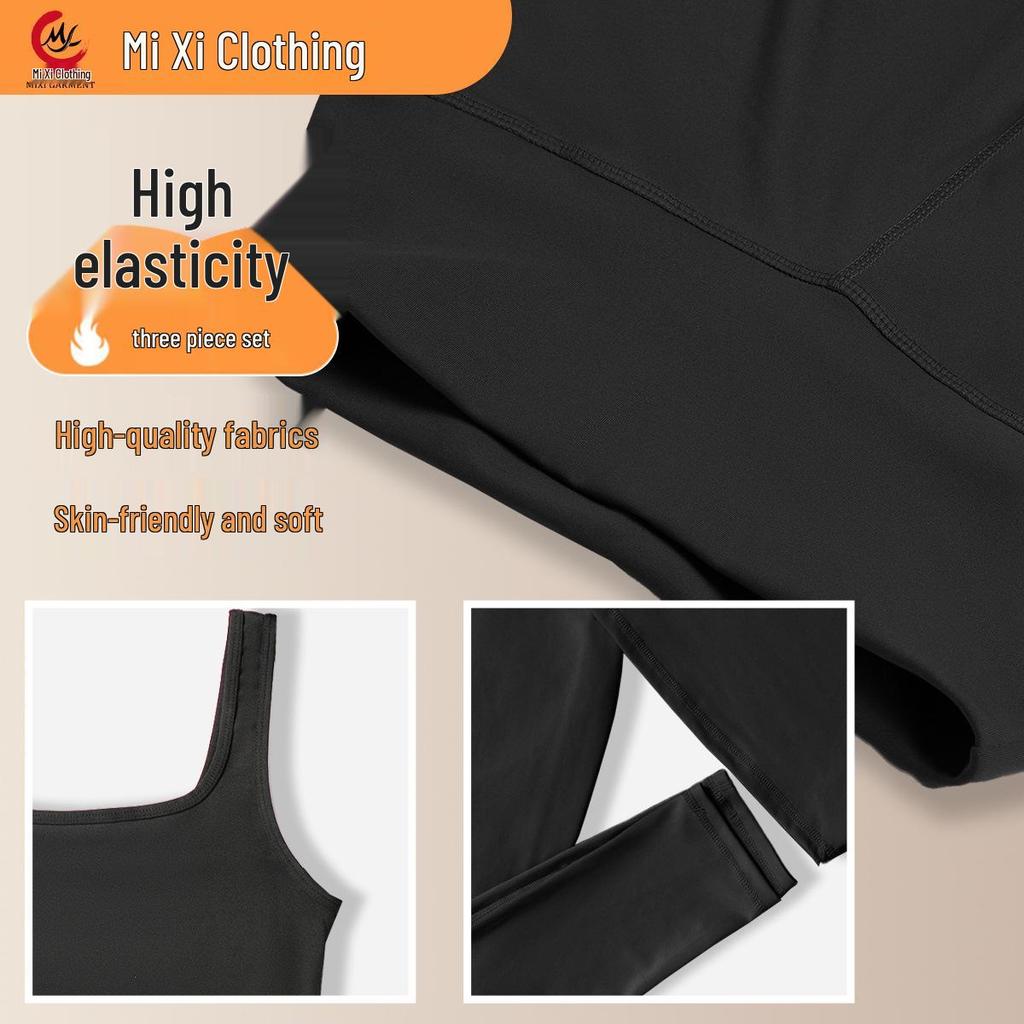 Women's Stretchy Yoga & Fitness Three-Piece Set - Spring/Autumn 2025 Edition