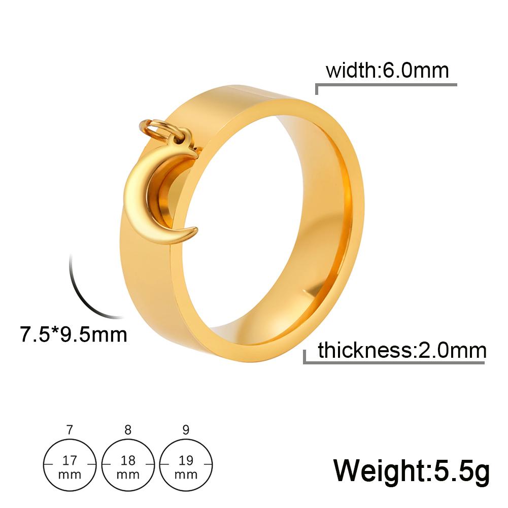 Heart Charm Rings for Women Bohemian Stainless Steel Gold Aesthetic Ring Trend Korean Jewelry Birthday Gift