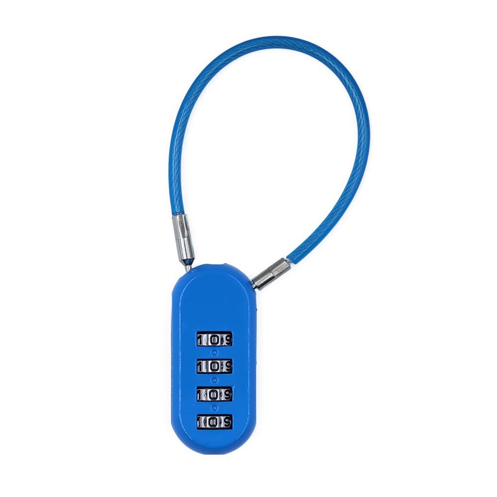 Zinc alloy 4 Digit Password Lock Anti-theft Wire Rope Dormitory Cabinet Lock Padlock Backpack Zipper Lock for Home&Travel