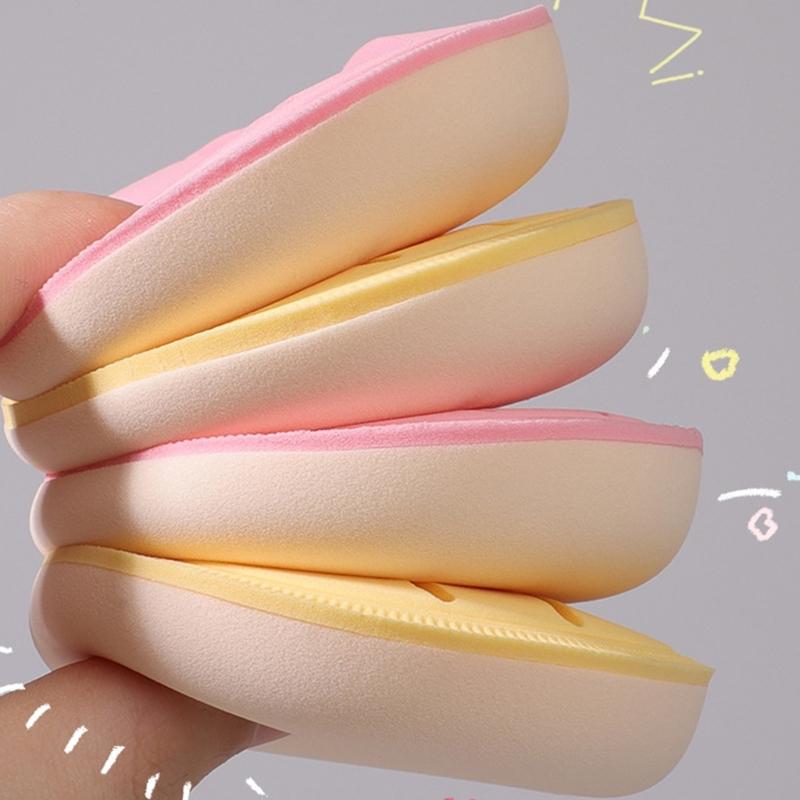 Set of 10 Powder Puff Sponge Portable Design for Natural Makeup Finish Daily Use