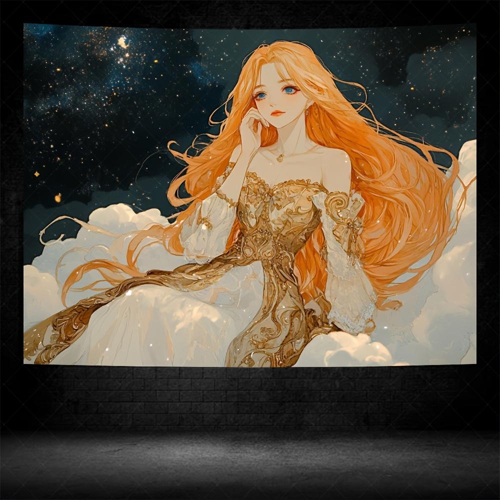 

Ethereal Celestial Woman Tapestry Wall Decor for Bedroom Cozy Atmosphere Dreamy Home Style and Mystical Charm Enhancement 74x94cm(29x37in)