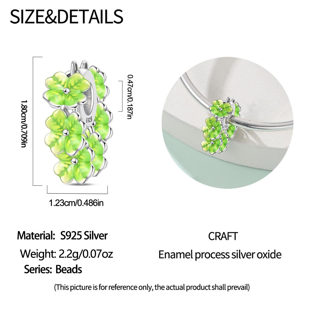 

Square Dice Flower Cherry Stopper Clip Beads Fit Original Copper Charm Bracelet Diy Lovely Pendants For Woman Jewelry Gift