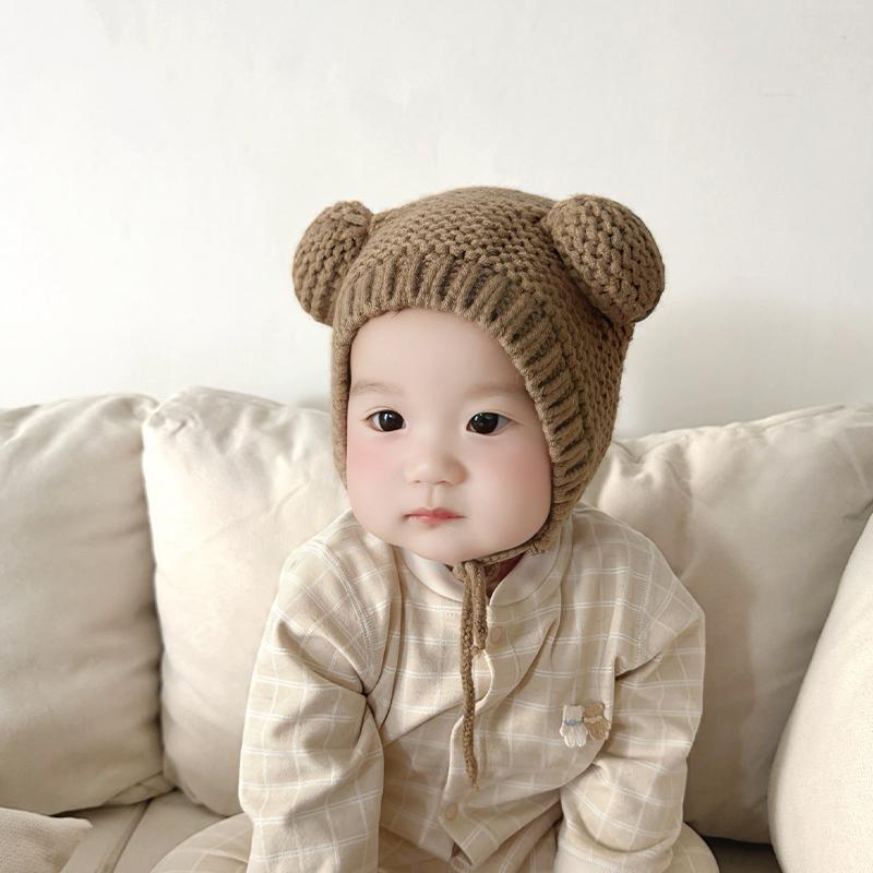 Autumn And Winter Baby Hats Infants And Toddlers Caps Cute 6-9 Months Baby Ear Protection Hats To Keep Warm