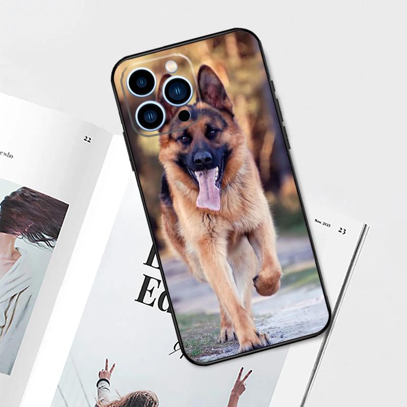 Deutscher Schäferhund-Telefonkasten für iPhone 11 12 13 14 15 Pro Max Plus 12 13 Mini 7 8 SE X XR XS MAX Abdeckungsschale