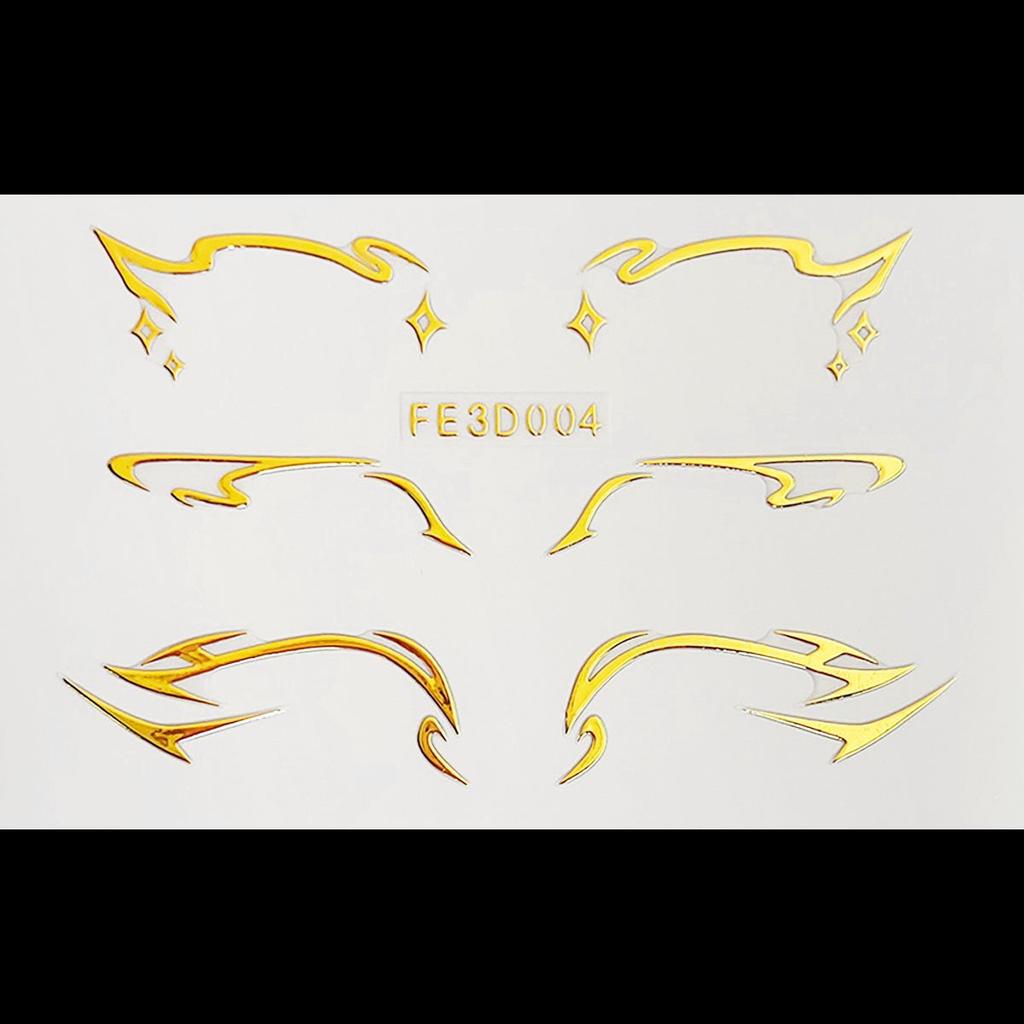 Laser Eyeliner Sticker 3D Three-dimensional Relief Butterfly Eye Makeup Sticker Stage Performance Tattoo Sticker