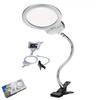 Clip-on Magnifying Glass With Led Light 107mm Metal Desktop Reading Lamp Magnifier For Students Study And Repair