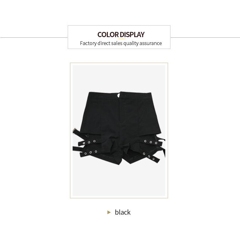Women's Black High Waist Elastic Hot Pants - Sexy Summer Nightclub Style Casual Bottoms