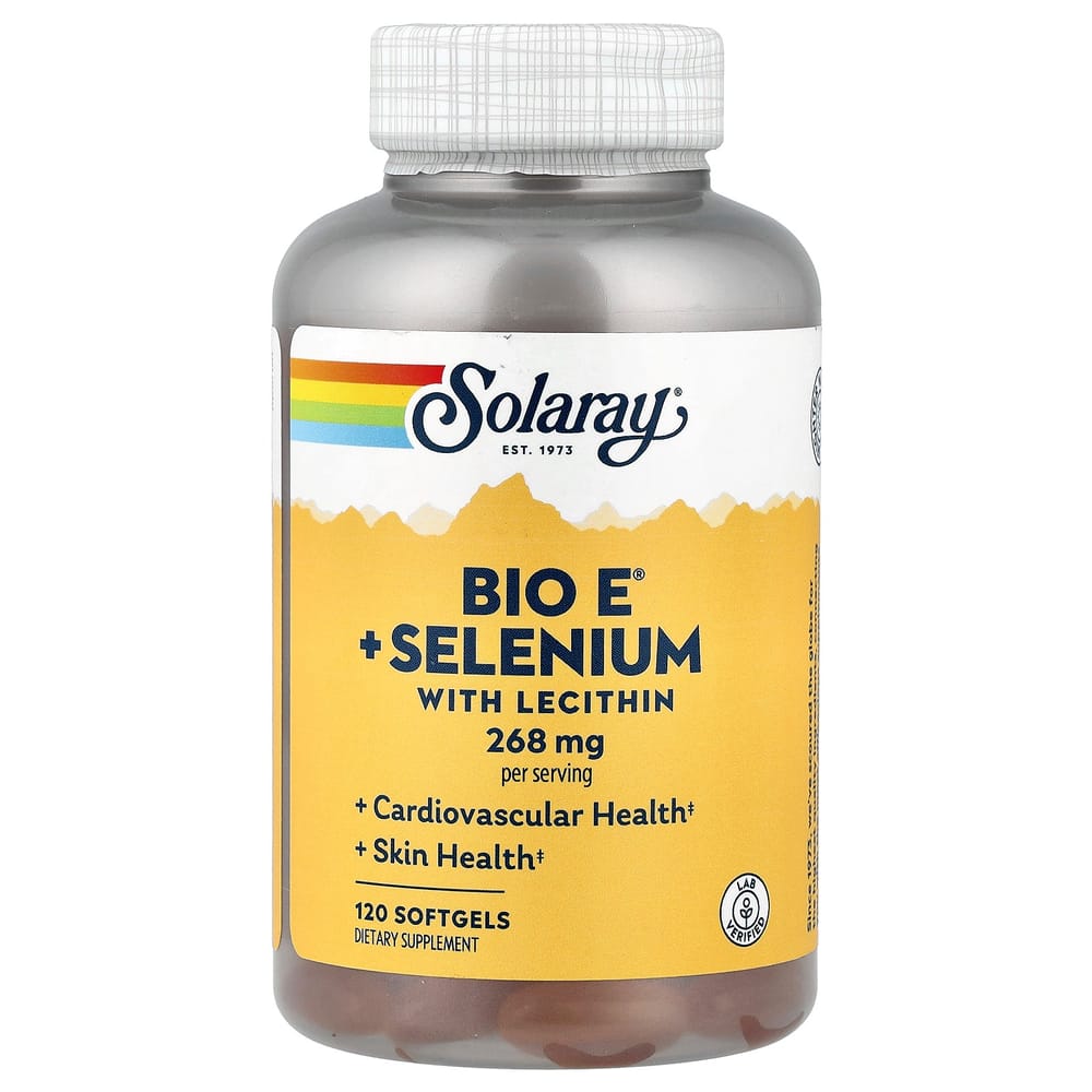 

Solaray Bio E + Selenium & Lecithin 268mg Softgels, 120 Counts 120 pcs - 1 ea