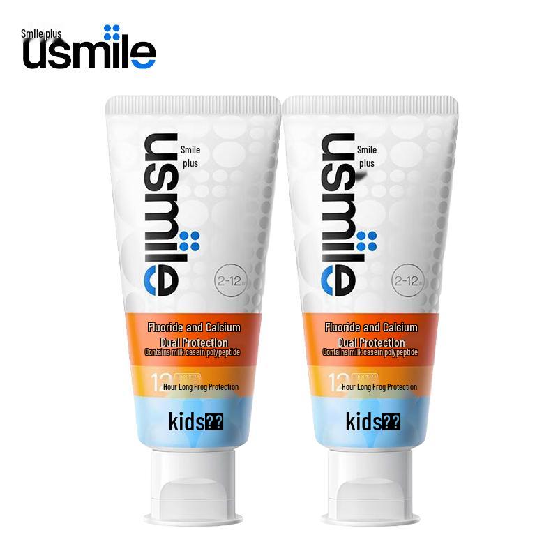 

usmile Kids Anti-Cavity Fluoride Toothpaste - Peach Flavor (2-12 Years)