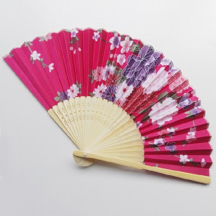 Japanese Floral Hand Fan for Music Festival Dance Gift Performances Home