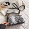 Mulher moda cobra impressão pulso bolsa de ombro nova marca luxo designer bolsas tendência qualidade couro crossbody pequeno quadrado saco