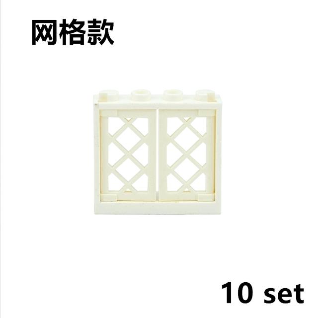 MOC Bricks Door Frame Glass Window 1x4x3 60594 60608 DIY Architecture House Building Blocks Toys Kids Educational Plastic Bricks