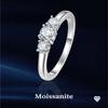 925 Sterling Silver Luxury Jewelry Wedding Engagement Rings VVS D Real Moissanite Pass Diamond Tester for Women Party Gift