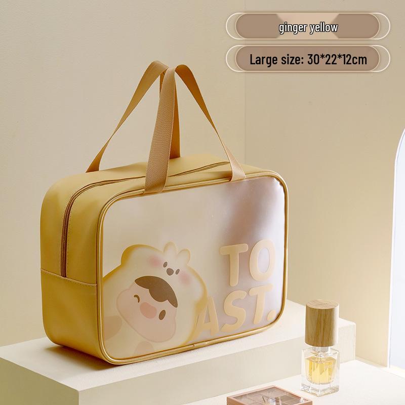 Large Capacity Waterproof PU Makeup & Toiletry Bag - Portable Travel Storage