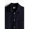 H M Textured sHirt Regular Fit Navy Blue
