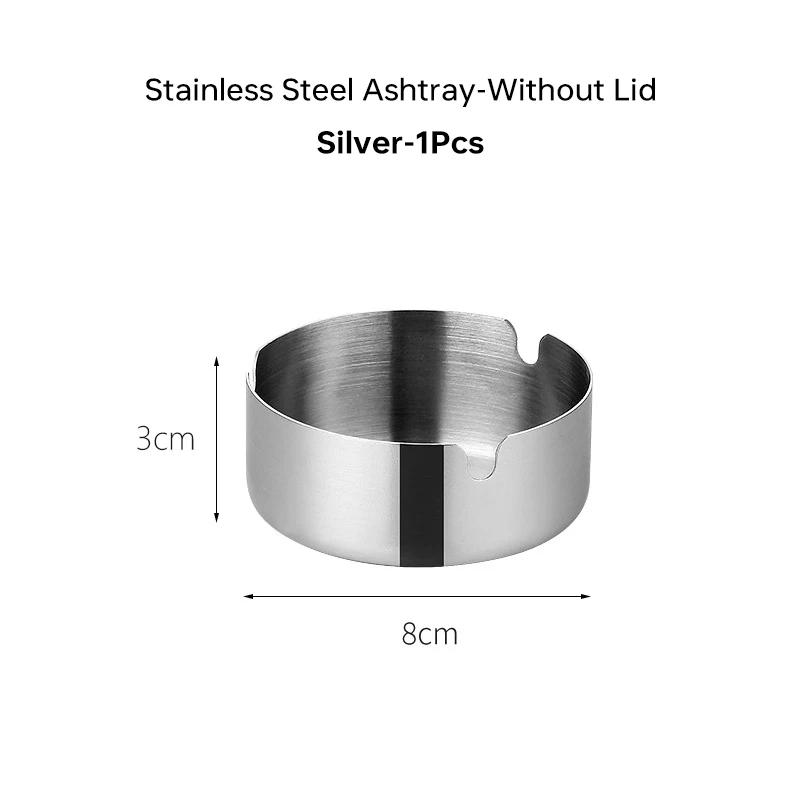 2026 New Creative Ashtray with Lid Walnut Desktop Ashtray Stainless Steel Smoking Windproof Ashtray Home Office Decoration