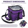 4 Cup Insulated Bag 600D Oxford Cloth Beverage Tote Bag with Front Pocket & Detachable Shoulder Strap Water Bottle Mug Tote Bag