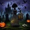 Halloween Atmosphere Lamp Witch Decoration, Gothic Holding Lantern Light, Decorative Battery Powered for Home Office Porch Festival Party Supplies
