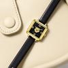 Light Luxury Camellia Women'S Watch High Value Small Sugar Cube Student Watch Niche High-End Black Gold Quartz Watch