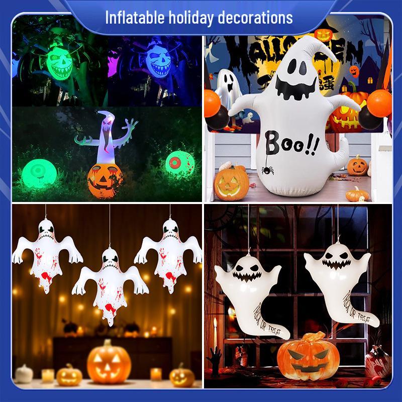 Inflatable PVC Pumpkin Ghost Tumbler Halloween Decoration