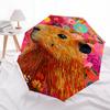 Capybara Themed Travel Umbrella-8 Ribs Automatic Opening and Closing, Portable Folding Design, Compact and Stylish Umbrella Suitable for Out