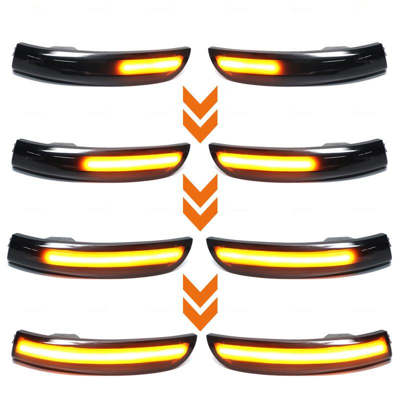 

LED Sequential Turn Signal Lights for Ford Kuga Rearview Mirror Aviation Aluminum