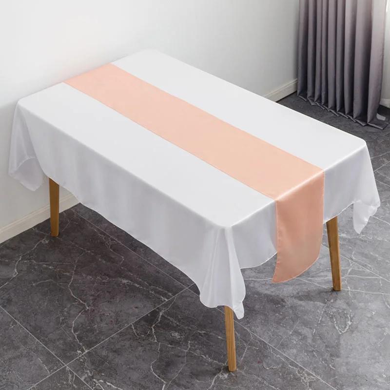 10Pcs Satin Table Runner 30cm X 275cm Wedding Party Supply Christmas Home Modern Coffee Dining Luxury Table Decoration