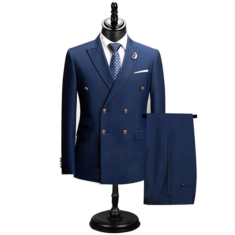 Men Suit Slim Fit Formal Business Work Wear Suits 2Pcs Set (Jacket+Pants)